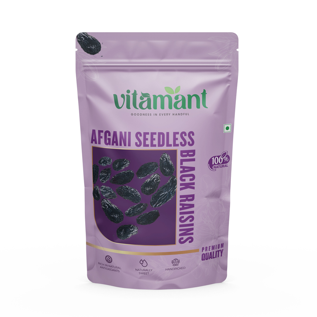 Afghani seedless black raisins 200g