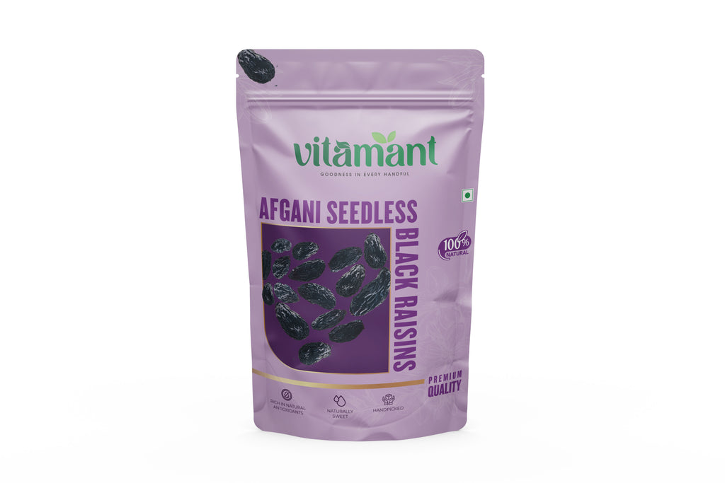 Afghani seedless black raisins