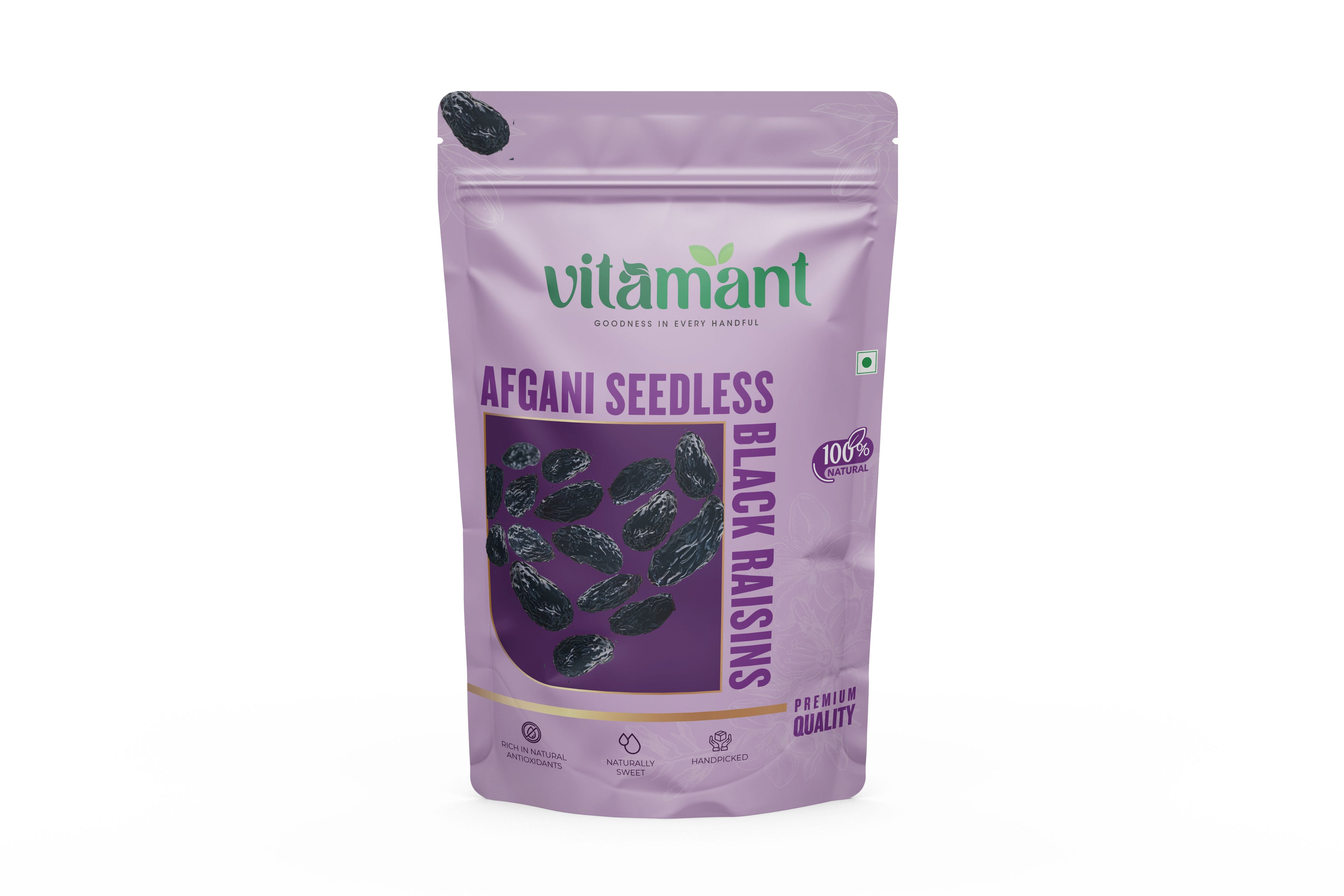 Afghani seedless black raisins