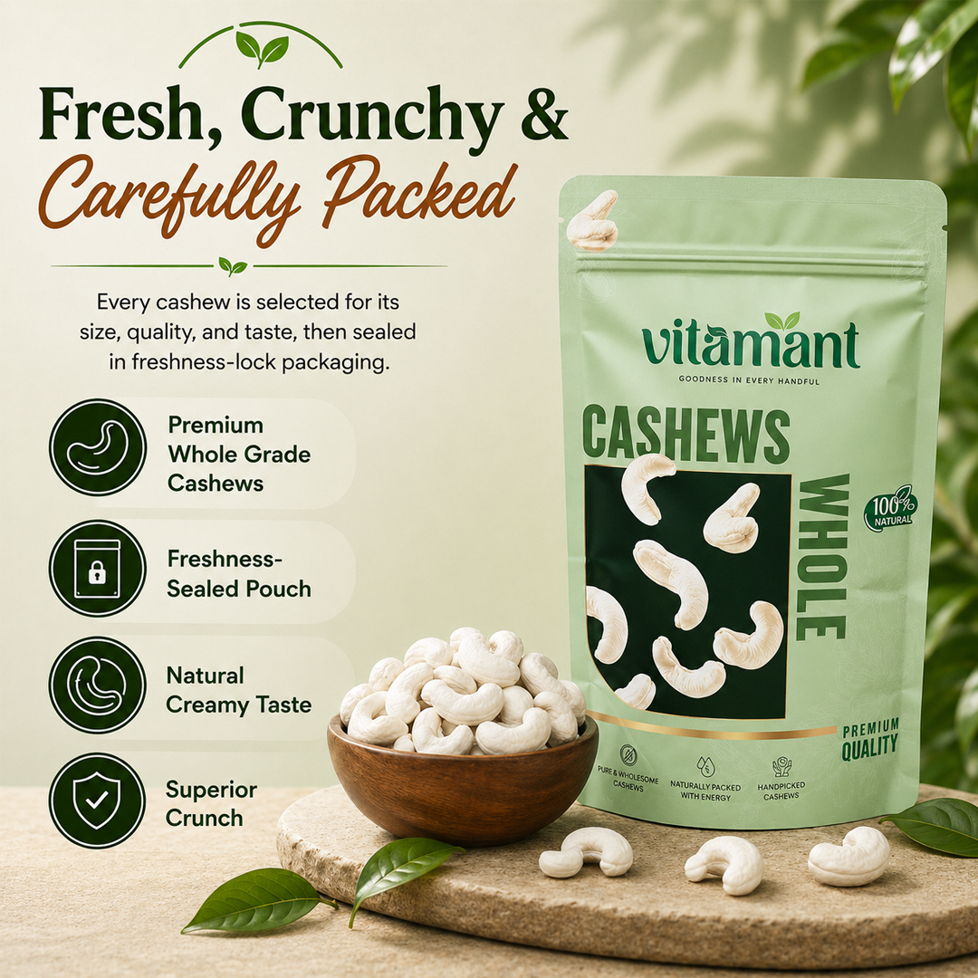 Premium Whole Cashews (Jumbo Size) 200g